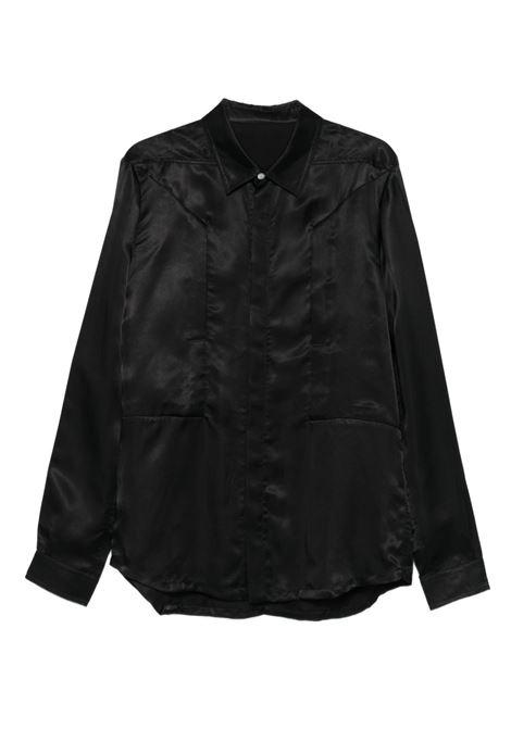 fogpocket outershirt man black RICK OWENS | RU02E1237 HSCH09
